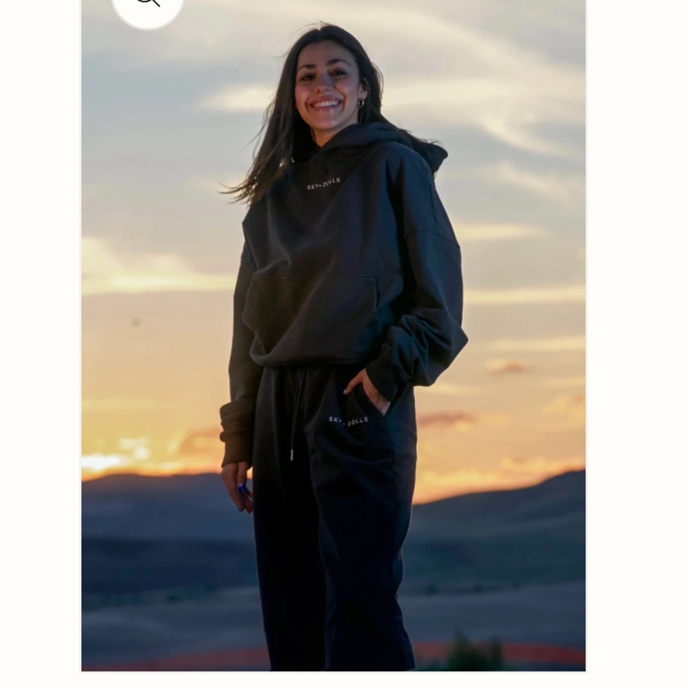 SKY DOLLS -Storm Grey Hoodie and tall sweatpants